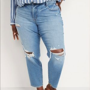 High-Waisted O.G. Straight Ripped Jeans for Women